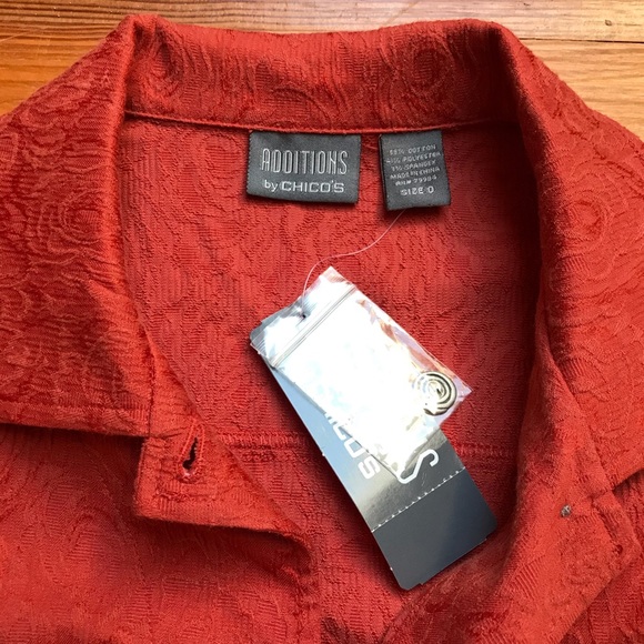 Chico’s Additions Orange Button Jacket, NWT, 0 - Picture 5 of 16